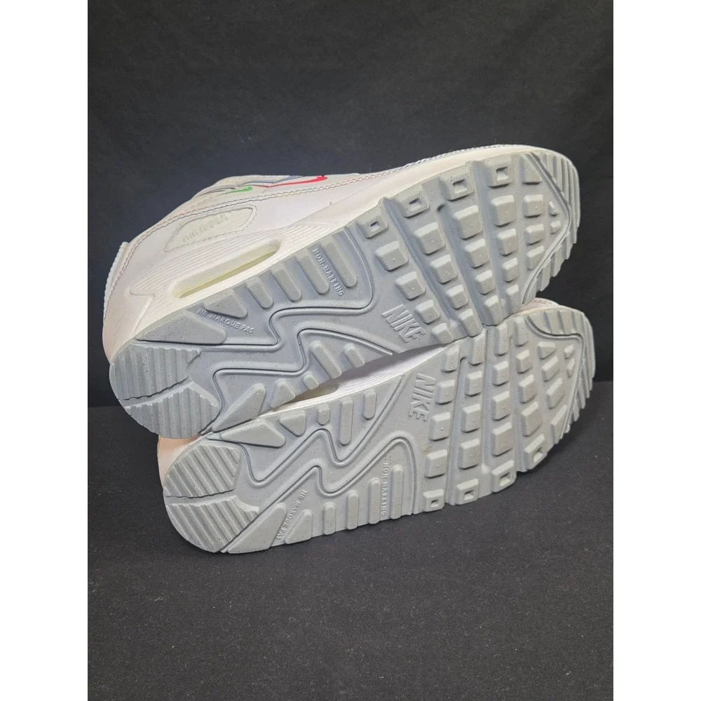 Nike Air‎ Max 90 GS White Multi Color Triple Swoosh DN3730-100 Kids Size 3.5Y